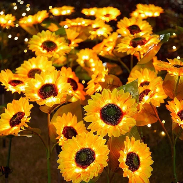 🌻🌻🌻Zunanja solarna svetilka v obliki sončnic za dvorišča, vrtove in trate