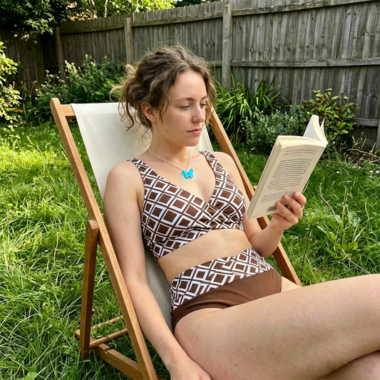 👙Ženske dvodelne kopalke, bikini stil z visokim pasom