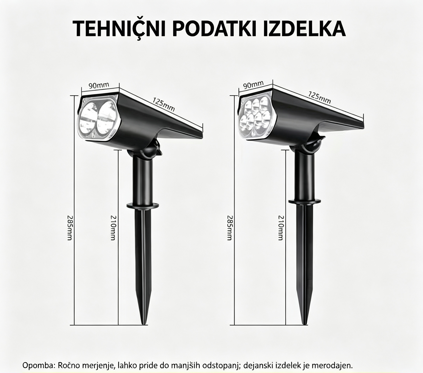 Zunanja solarna reflektorska svetilka | SPOTIKE