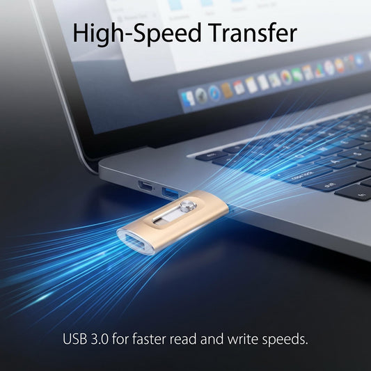 🌞Novo, 50 % popusta za omejen čas! 📱Univerzalni USB ključek 3 v 1 - združljiv z iPhoneom, Androidom in računalnikom - USB 3.0 ultra visoka hitrost