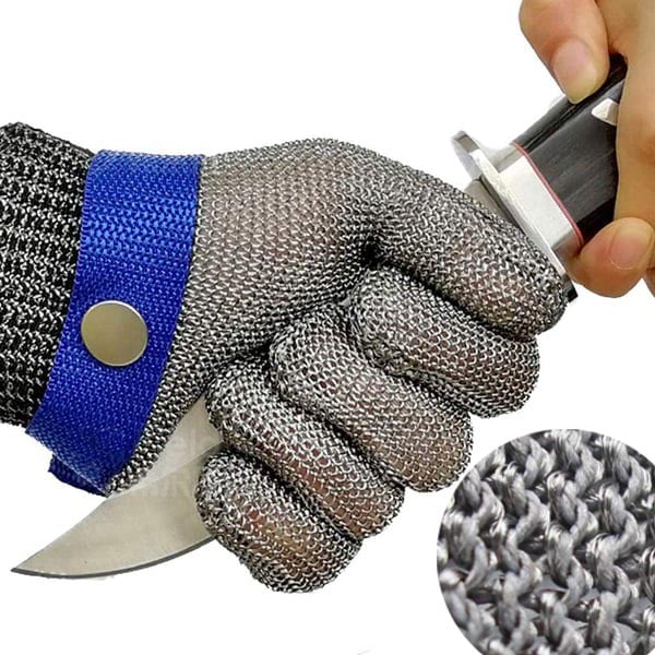 🧤 Jeklena zaščitna rokavica za živilsko industrijo – Nerjavno jeklo, pralna, večkratna uporaba