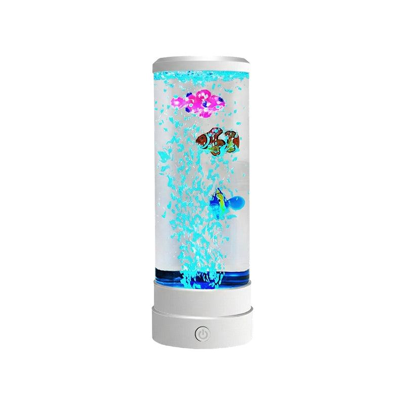 LED-svetilka za akvarij z motivom ribic v mehurčkih
