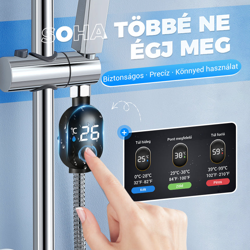 🔥🔥2+2 gratis🚿💡 Prikaz temperature tuša – spremljanje vode v realnem času, preprečevanje opeklin!🌡️✅ Termometer za vir vode – pametni LED zaslon, varno kopanje za družino!  En kos