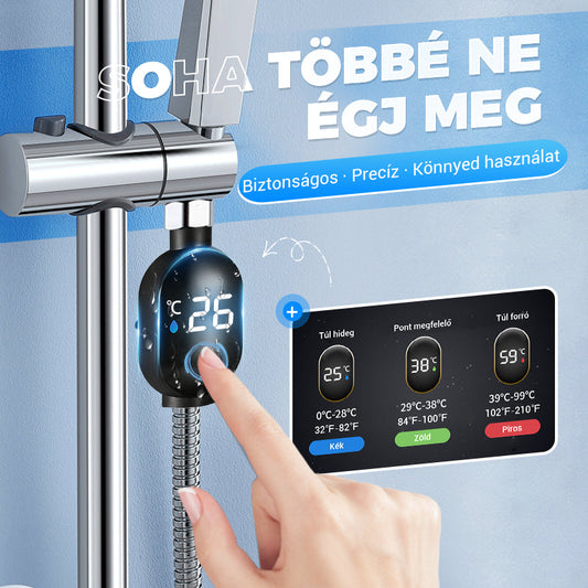 🔥🔥2+2 gratis🚿💡 Prikaz temperature tuša – spremljanje vode v realnem času, preprečevanje opeklin!🌡️✅ Termometer za vir vode – pametni LED zaslon, varno kopanje za družino!  En kos