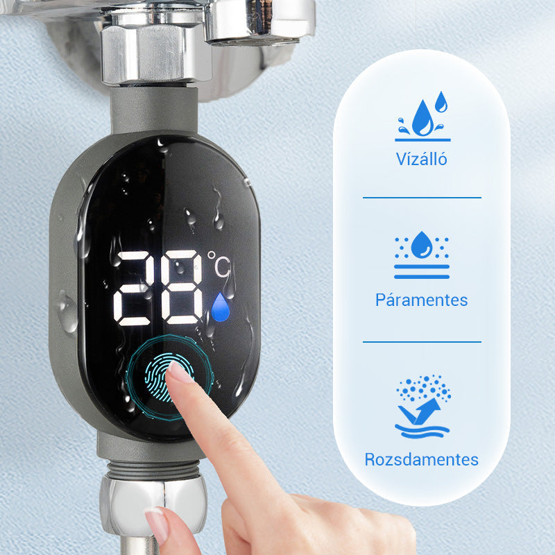 🔥🔥2+2 gratis🚿💡 Prikaz temperature tuša – spremljanje vode v realnem času, preprečevanje opeklin!🌡️✅ Termometer za vir vode – pametni LED zaslon, varno kopanje za družino!  En kos