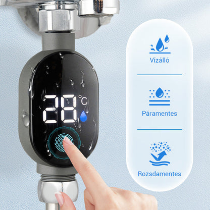 🔥🔥2+2 gratis🚿💡 Prikaz temperature tuša – spremljanje vode v realnem času, preprečevanje opeklin!🌡️✅ Termometer za vir vode – pametni LED zaslon, varno kopanje za družino!  En kos