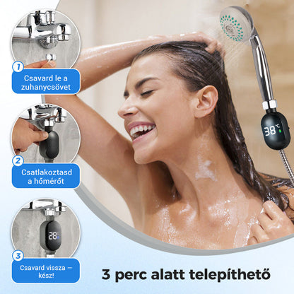 🔥🔥2+2 gratis🚿💡 Prikaz temperature tuša – spremljanje vode v realnem času, preprečevanje opeklin!🌡️✅ Termometer za vir vode – pametni LED zaslon, varno kopanje za družino!  En kos