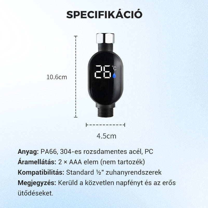 🔥🔥2+2 gratis🚿💡 Prikaz temperature tuša – spremljanje vode v realnem času, preprečevanje opeklin!🌡️✅ Termometer za vir vode – pametni LED zaslon, varno kopanje za družino!  En kos