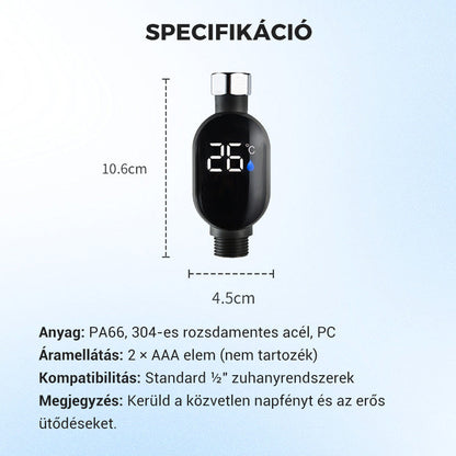 🔥🔥2+2 gratis🚿💡 Prikaz temperature tuša – spremljanje vode v realnem času, preprečevanje opeklin!🌡️✅ Termometer za vir vode – pametni LED zaslon, varno kopanje za družino!  En kos