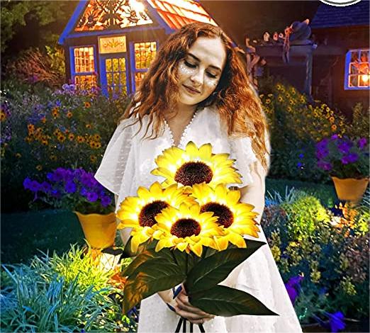 🌻🌻🌻Zunanja solarna svetilka v obliki sončnic za dvorišča, vrtove in trate