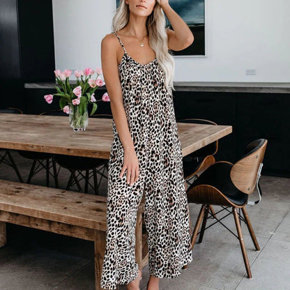 👗 Ženske modne kombinezoni s tankimi naramnicami in tiskom – 4 vzorci, S–3XL