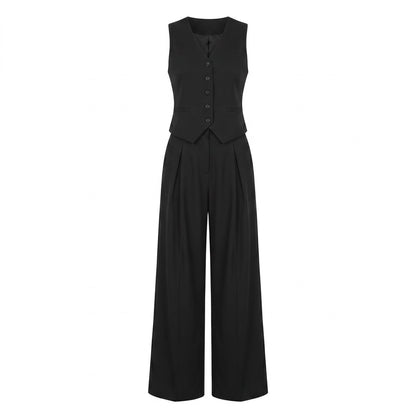 Ženski črni blazer brez rokavov v slogu Chanel: lahek, eleganten poletni komplet