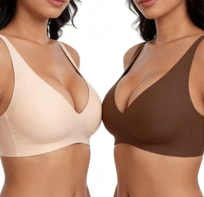 【🔥Kupi 1 dobi 1 gratis🔥】Jelly Wireless Dámske bezdrôtové podprsenky Push Up Bralette | Bezšvové, Deep V, každodenné nosenie