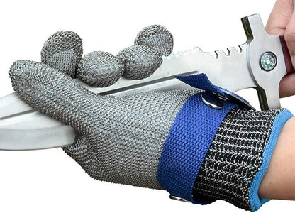 🧤 Jeklena zaščitna rokavica za živilsko industrijo – Nerjavno jeklo, pralna, večkratna uporaba