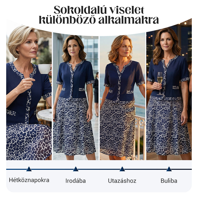 💥50% popust📿Brezplačna ogrlica🌸 Elegantna cvetlična obleka A-kroja – za vsako postavo!