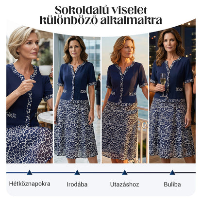 💥50% popust📿Brezplačna ogrlica🌸 Elegantna cvetlična obleka A-kroja – za vsako postavo!
