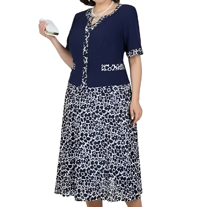 💥50% popust📿Brezplačna ogrlica🌸 Elegantna cvetlična obleka A-kroja – za vsako postavo!