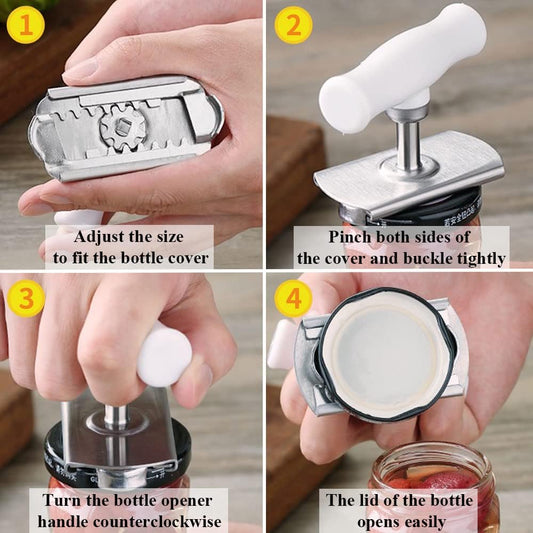 Preprost nastavljiv odpirač za steklenice iz nerjavečega jekla