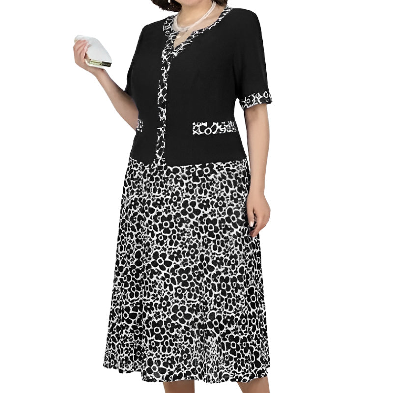 💥50% popust📿Brezplačna ogrlica🌸 Elegantna cvetlična obleka A-kroja – za vsako postavo!