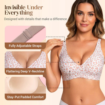 【🔥Kupi 1 dobi 1 gratis🔥】Jelly Wireless Dámske bezdrôtové podprsenky Push Up Bralette | Bezšvové, Deep V, každodenné nosenie