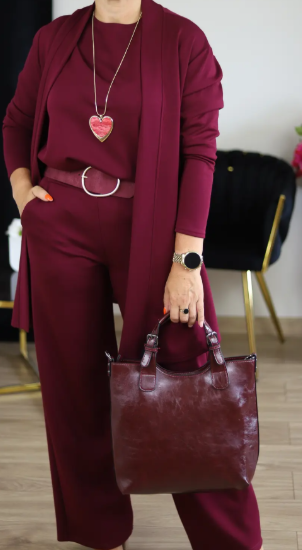 💝Elegantni tridelni komplet z dolgim kardiganom (vključuje bluzo in hlače)