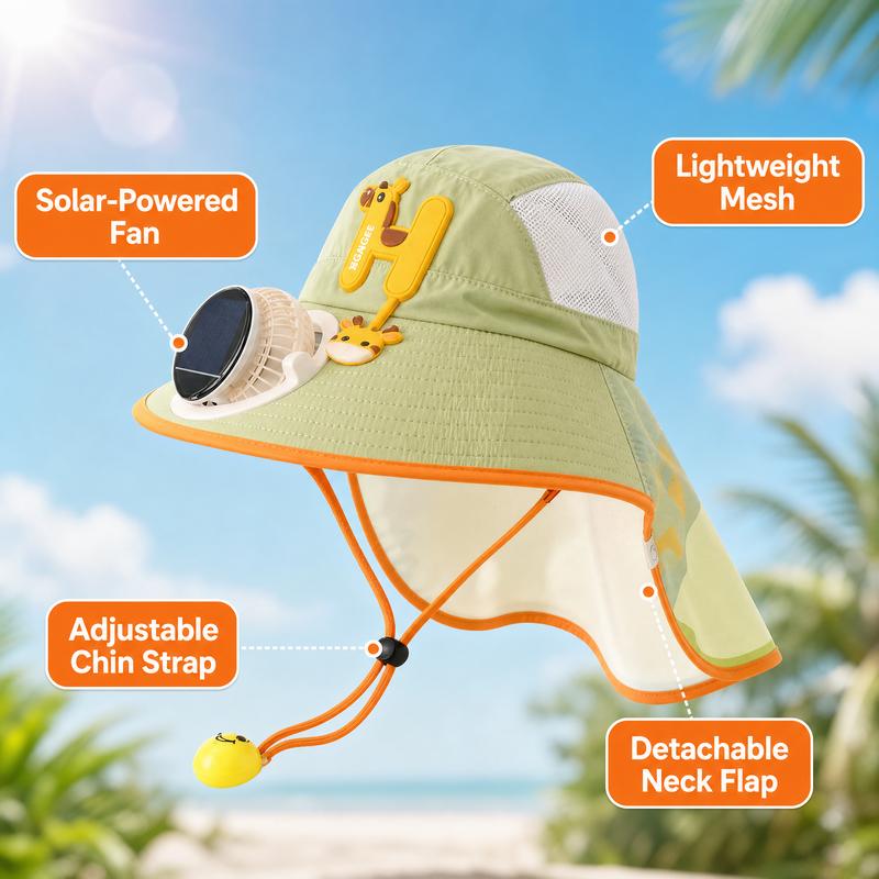 🌞Sončni klobuk z vgrajenim ventilatorjem