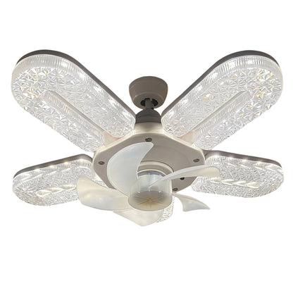 LED svetilka z ventilatorjem in 5 krili – kristalni učinek