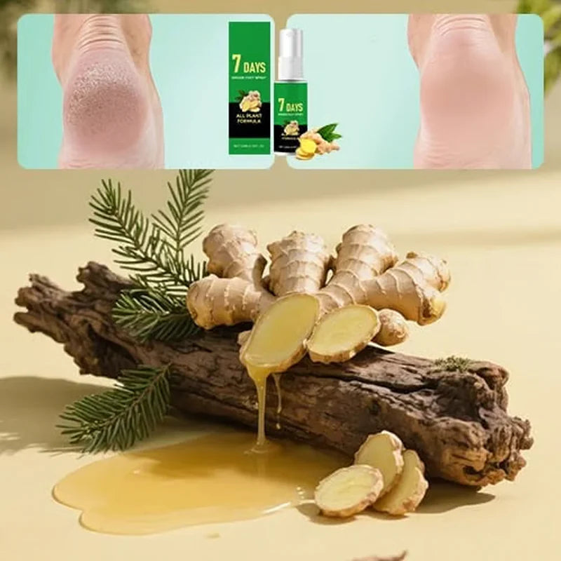 🔥🔥 2+1 brezplačno 💨 Sprej za odstranjevanje trde kože na stopalih 🦶 Ingver sprej za luščenje stopal – brez bolečin, hitro delovanje!