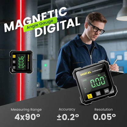 📐4-stranski magnetni digitalni kotomer z laserjem
