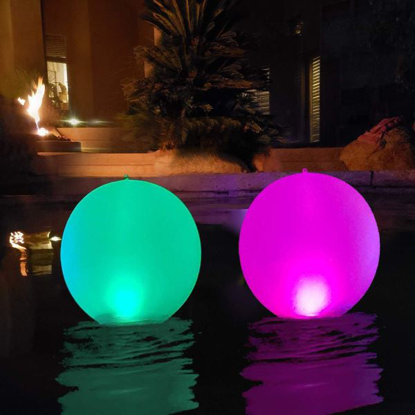 🚨Napihljiva plavajoča svetilka za bazen | POOLGLO LED žoga💡🟠🟡⚪
