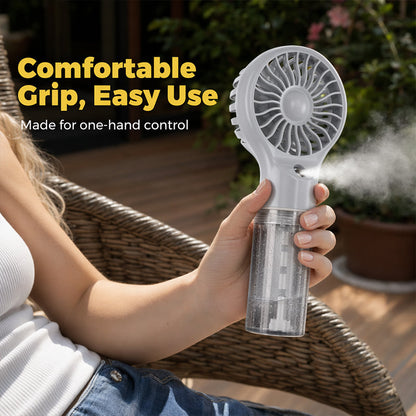 🎡Prenosni ročni ventilator z meglico za hlajenje❄️