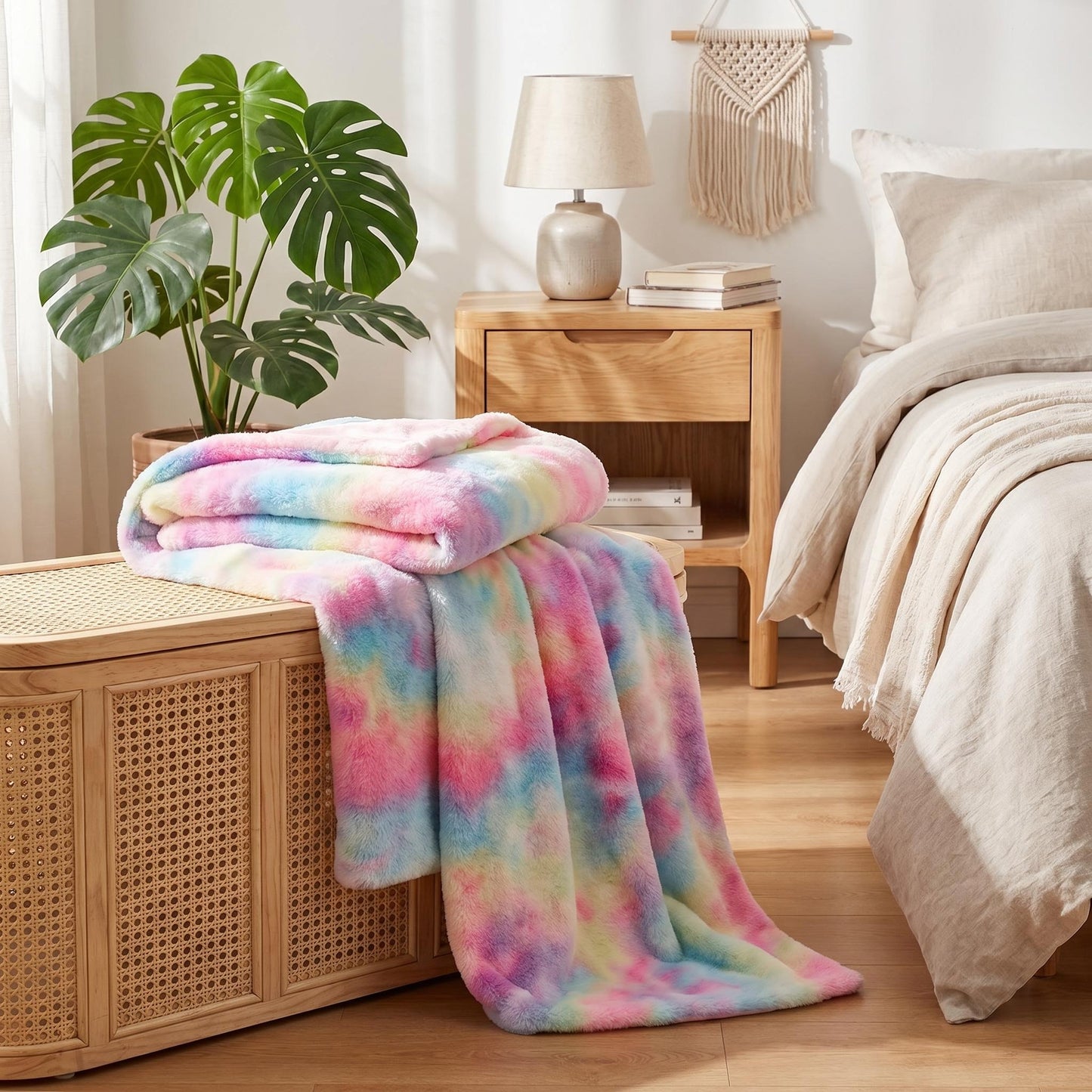 Ultra-mehka tie-dye plišasta odeja