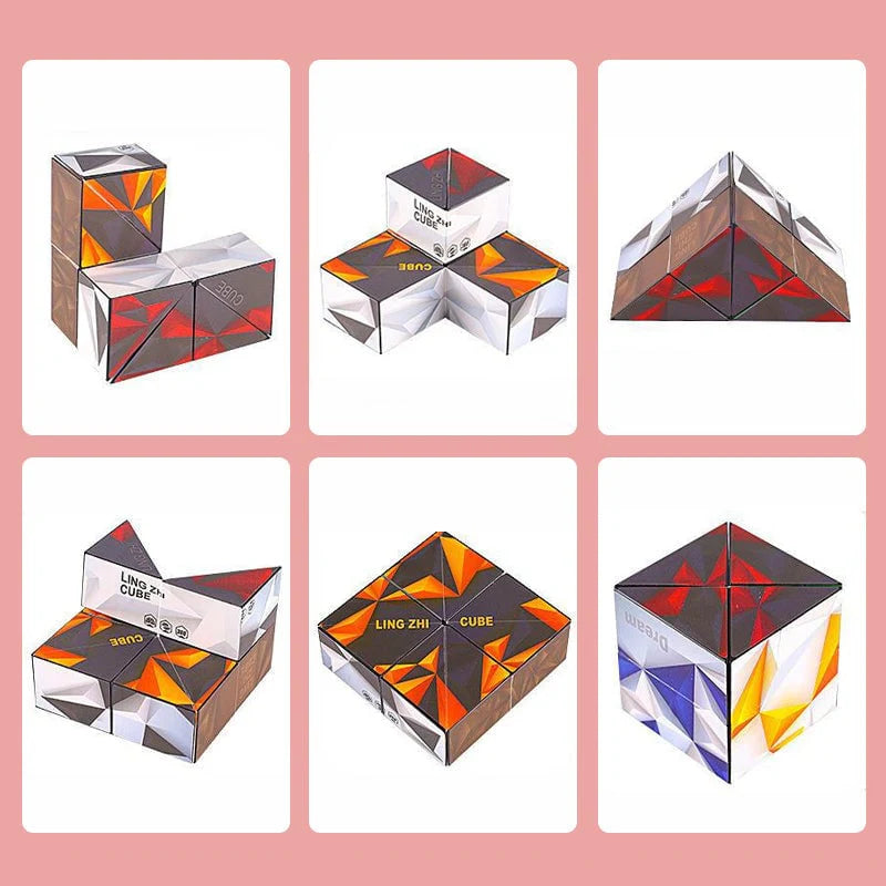 3D transformativna zložljiva geometrijska Rubikova kocka