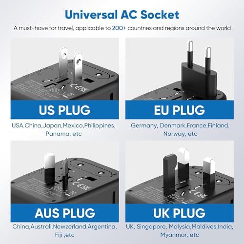 Univerzalni potovalni adapter za vtičnice – vse v enem za 150+ držav