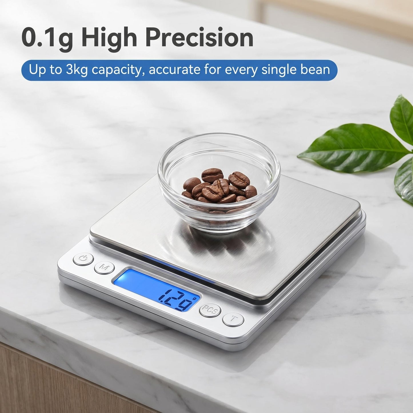 🏠Elektronska kuhinjska tehtnica, natančno tehtanje, natančno do 0.1 g🥯