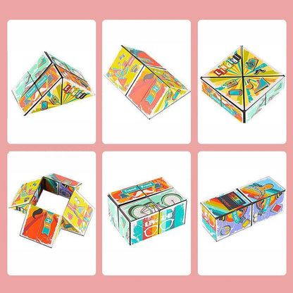 3D transformativna zložljiva geometrijska Rubikova kocka