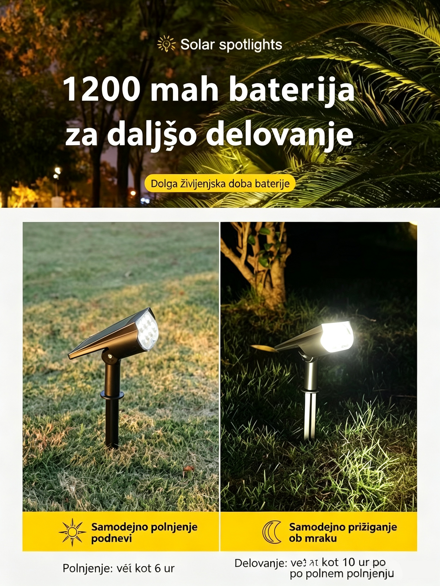 Zunanja solarna reflektorska svetilka | SPOTIKE