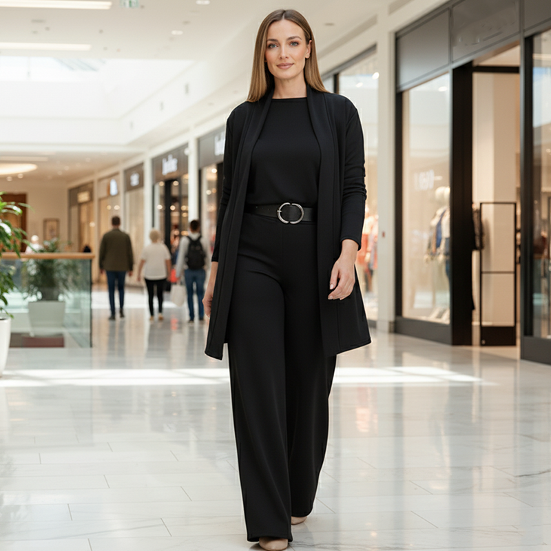 💝Long cardigan set, three-piece