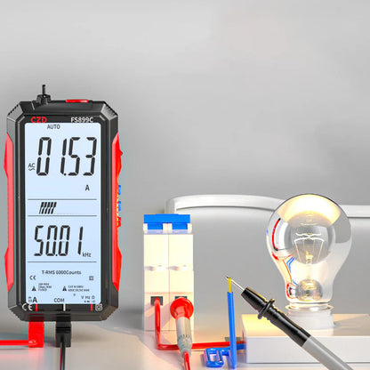 Polnilni digitalni multimeter USB – True RMS, samodejno nastavljanje območja in osvetljen LCD zaslon, CAT III 1000V