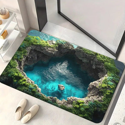 Kopalniška podloga iz diatomejske zemlje – HD tisk, optična iluzija