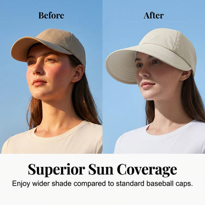 🧢 Ženski sončni klobuk s širokimi krajci – UV zaščita, hitro sušeč material🌞