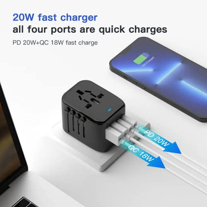 Univerzalni potovalni adapter za vtičnice – vse v enem za 150+ držav