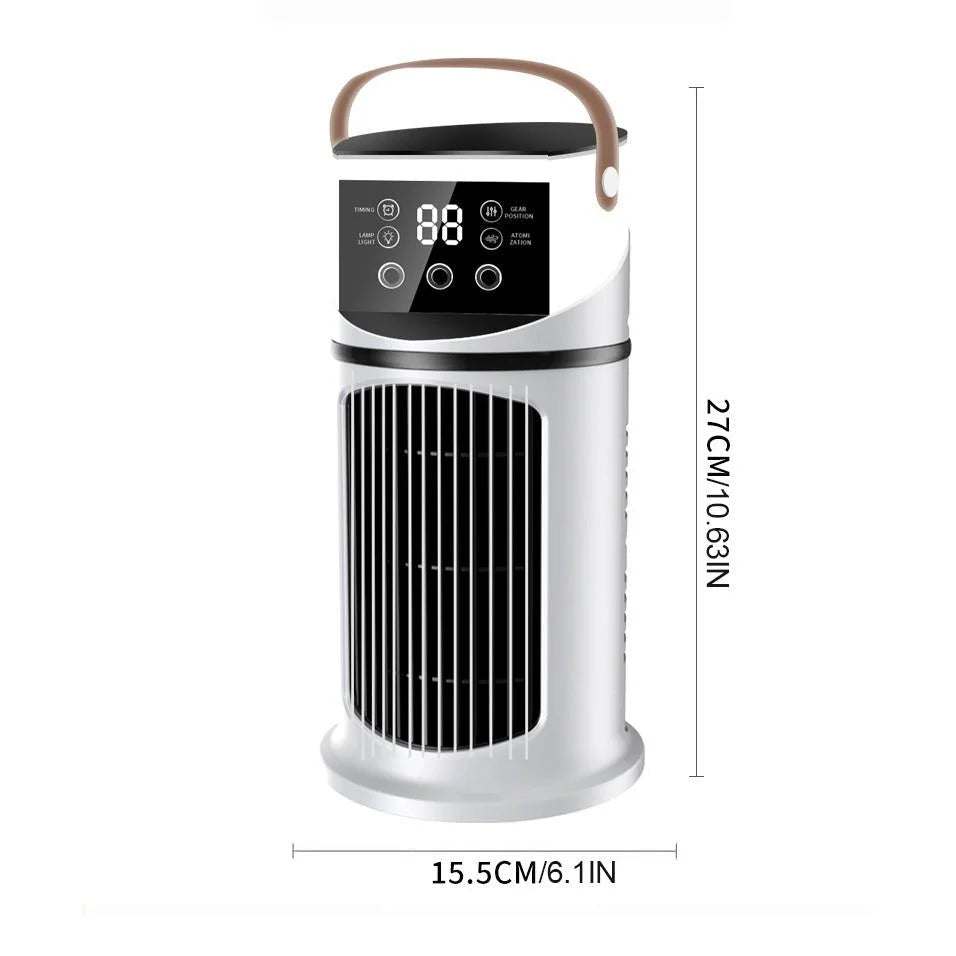 💨USB ventilator za tekočinsko hlajenje❄️ z RGB svetlobnimi učinki | 9 hitrosti ventilatorja, vlažilec zraka, nočna lučka🧊