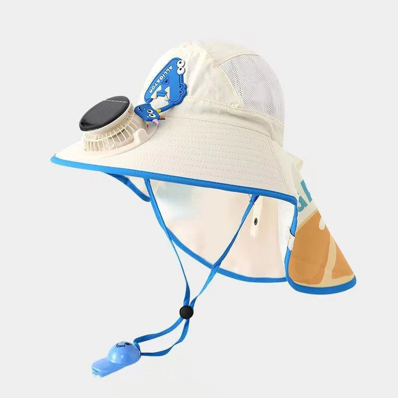 🌞Sončni klobuk z vgrajenim ventilatorjem