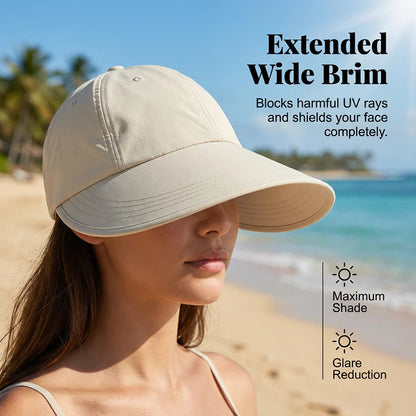 🧢 Ženski sončni klobuk s širokimi krajci – UV zaščita, hitro sušeč material🌞