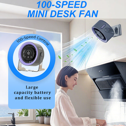 Namizni ventilator 2026 – USB polnjenje z LED zaslonom