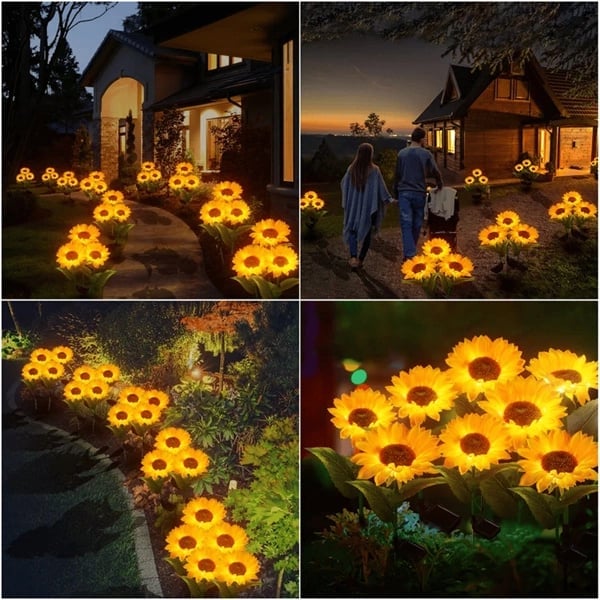 🌻🌻🌻Zunanja solarna svetilka v obliki sončnic za dvorišča, vrtove in trate