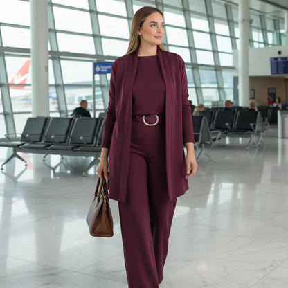 💝Long cardigan set, three-piece