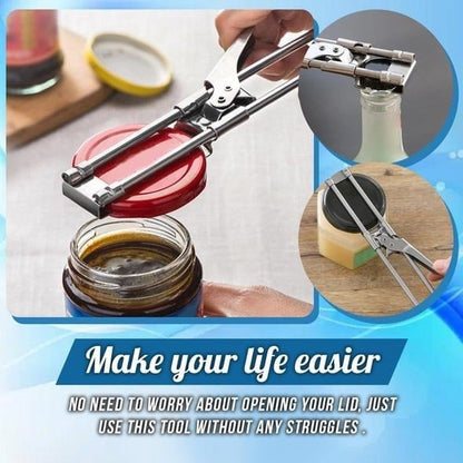 【🔓 Brez Truda Odpiraj Vse Steklenice – Nastavljiv, Protizdrsni in Trajni! 🧰】Nastavljiv odpirač za steklenice iz nerjavečega jekla