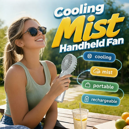 🎡Prenosni ročni ventilator z meglico za hlajenje❄️